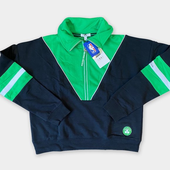 NEW Boston Celtics Half-Zip Sweatshirt - Picture 1 of 10